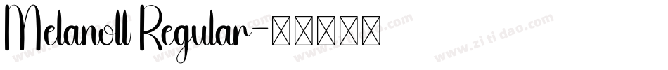 Melanott Regular字体转换